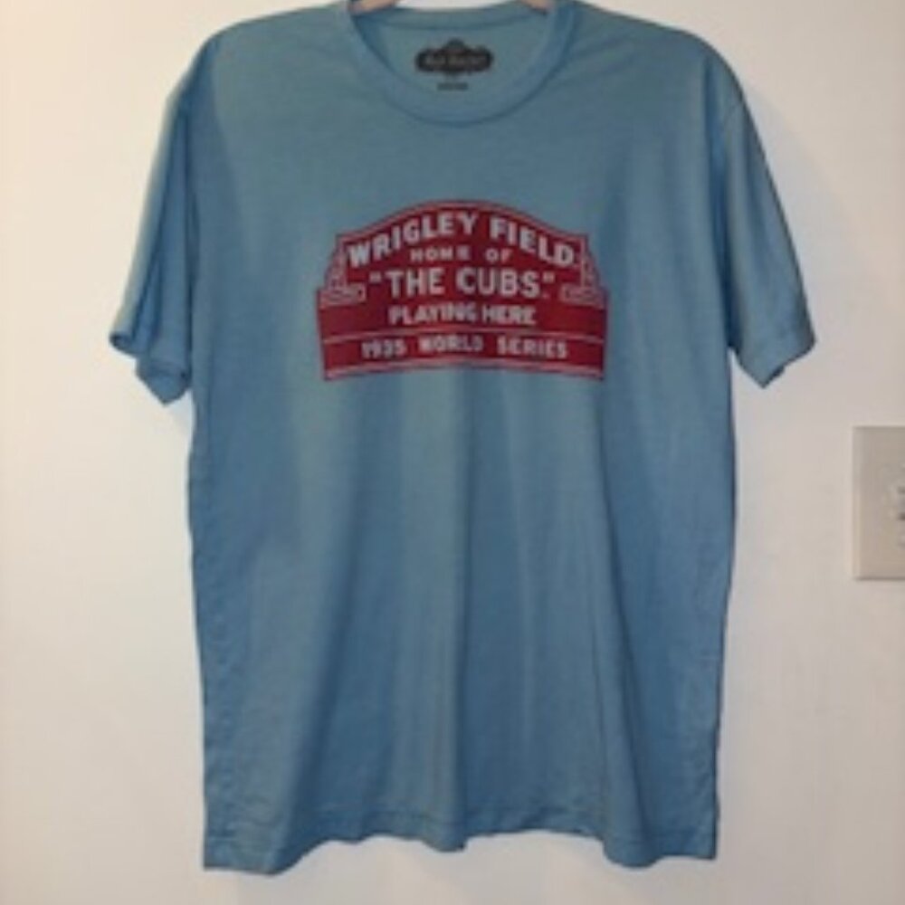 Used, Vintage Style Chicago Cubs Wrigley Field Marquee Tee - Red Jacket - Size M